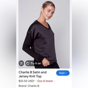 Charlie B satin long sleeve jersey. SUPERCUTE!!